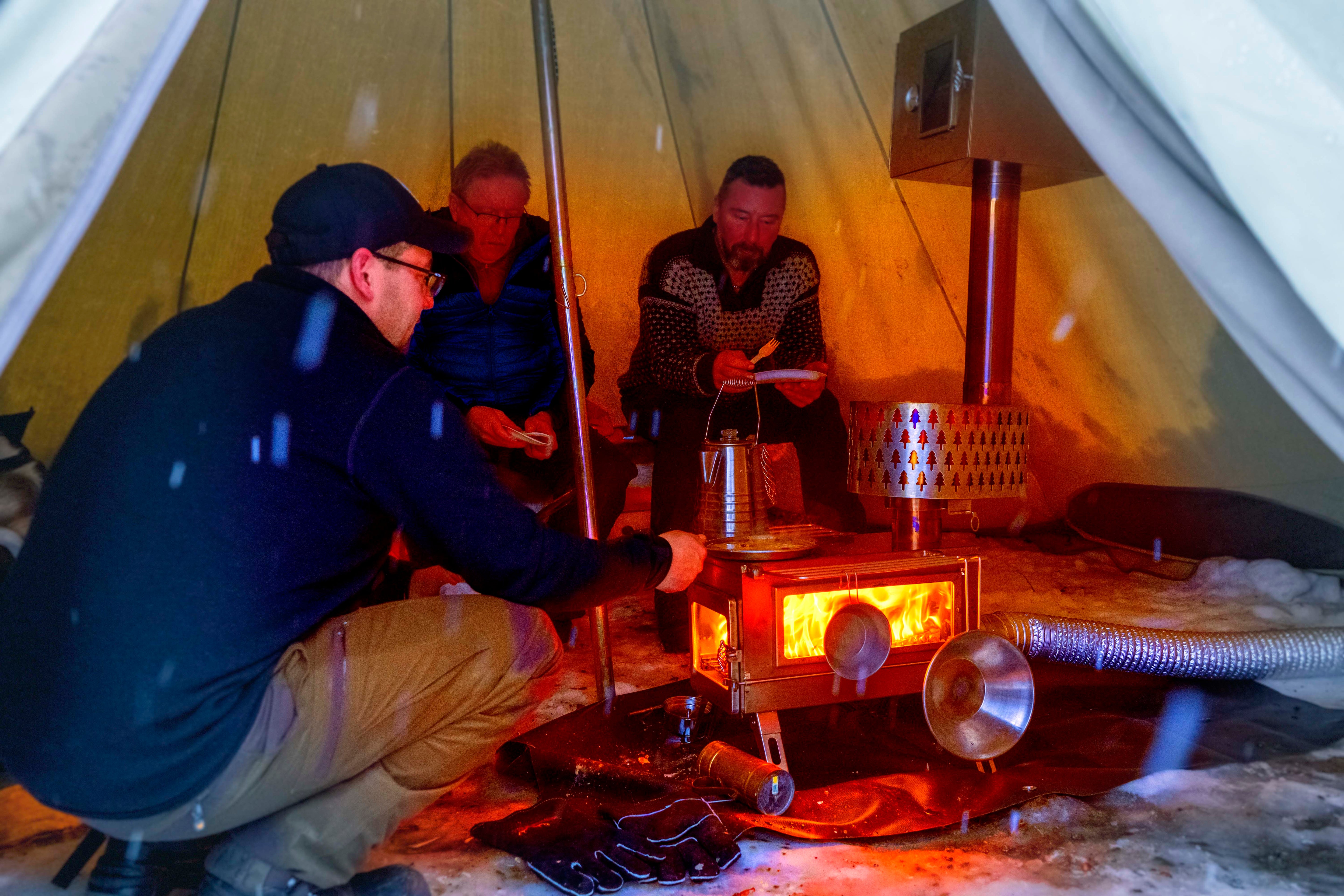 Winnerwell Nomad PLUS Zeltofen mit doppeltem Sichtfenster & externer Luftzufuhr – Holzofen fürs Zelt & Outdoor