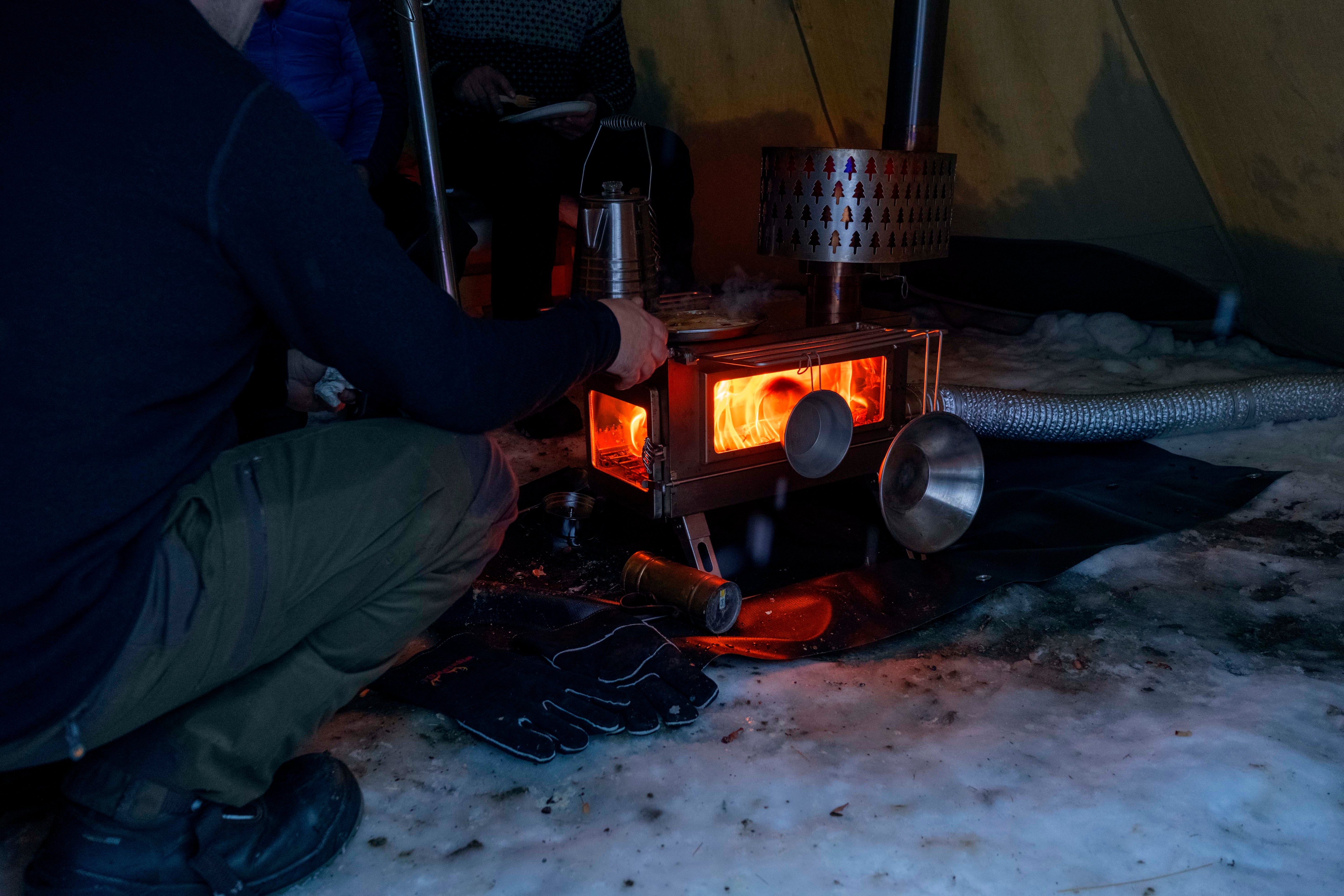 Winnerwell Nomad PLUS Zeltofen mit doppeltem Sichtfenster & externer Luftzufuhr – Holzofen fürs Zelt & Outdoor