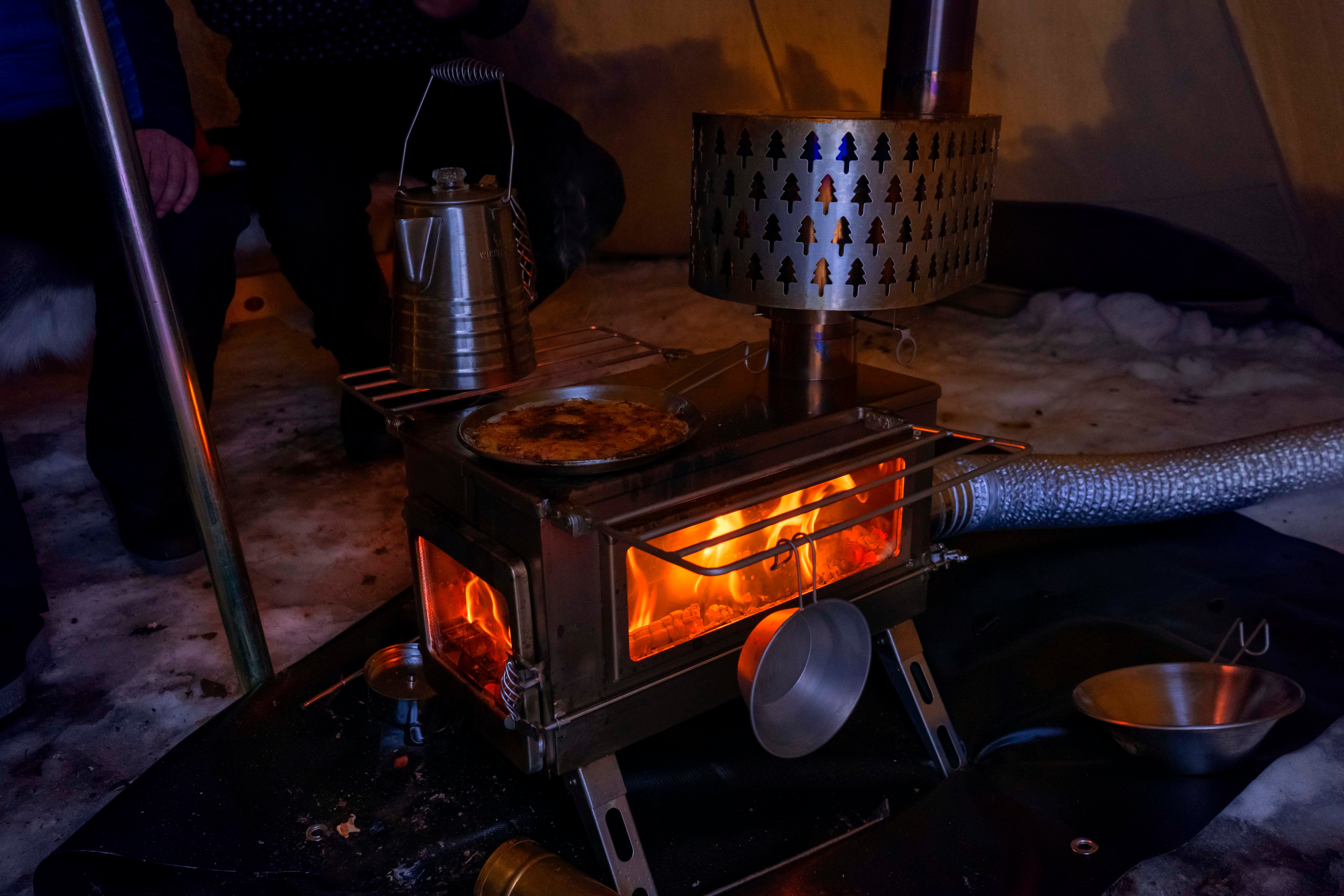 Winnerwell Nomad PLUS Zeltofen mit doppeltem Sichtfenster & externer Luftzufuhr – Holzofen fürs Zelt & Outdoor