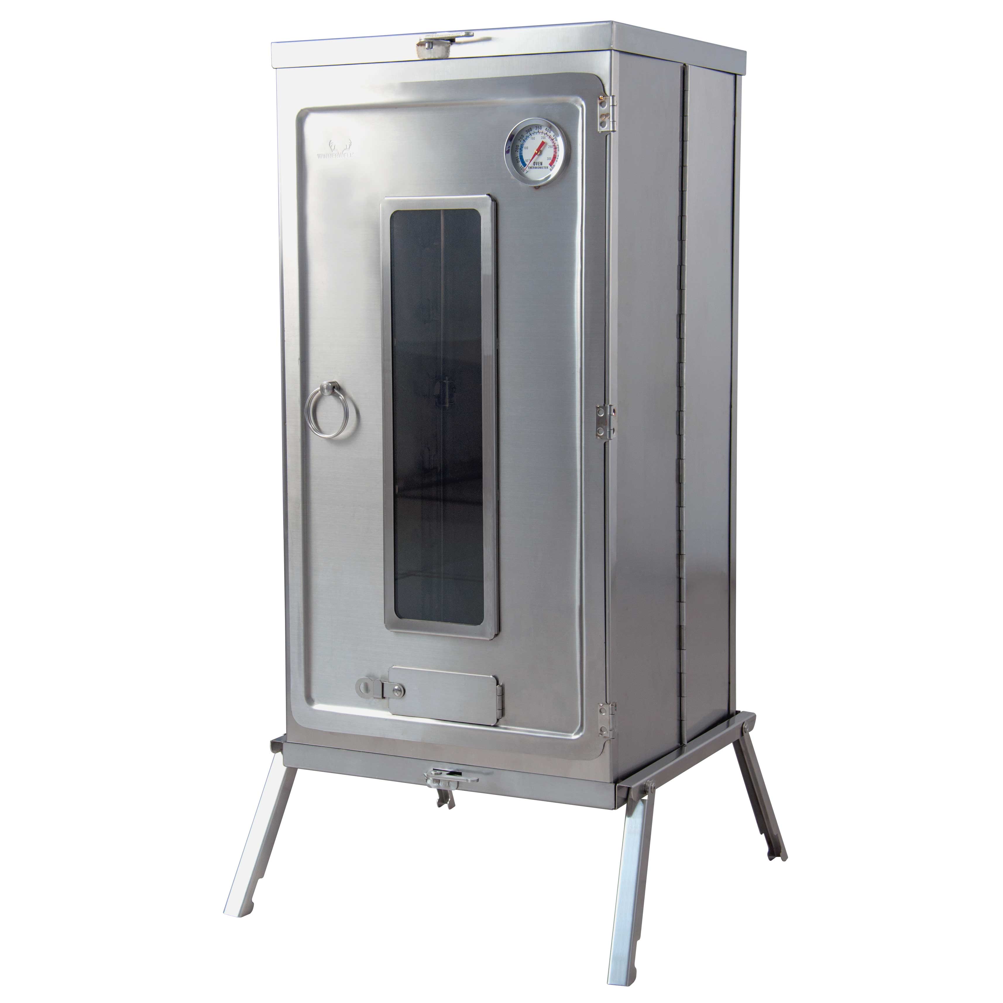 Winnerwell® Fastfold Smoker Large—stainless steel large - capacity smoker with a foldable design. Features a transparent door for monitoring smoking progress, ideal for outdoor cooking, smoking meats, and large - batch food preparation during camping or backyard gatherings. Constructed with durable stainless steel for long - lasting use.