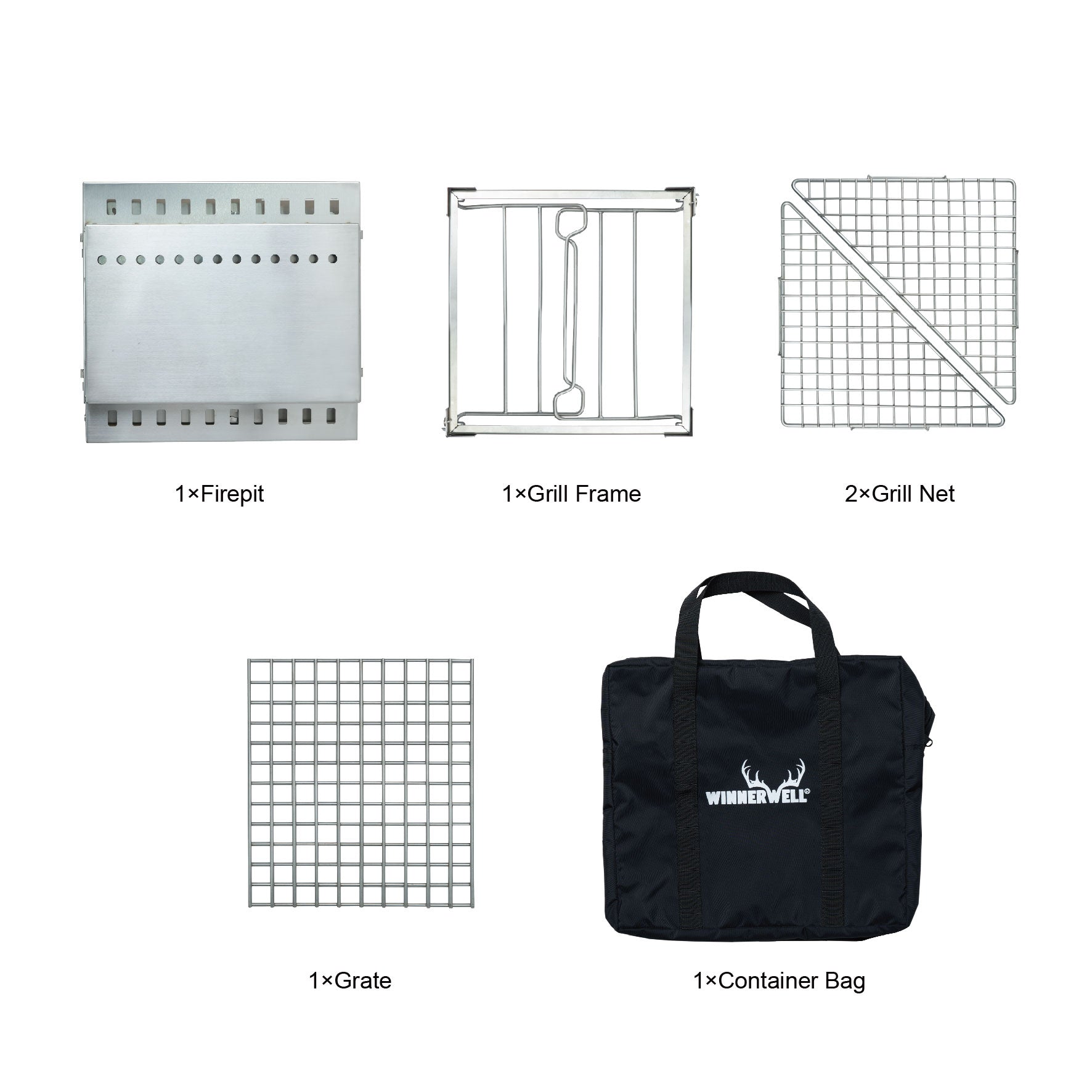 Winnerwell® Secondary Combustion Portable Grill Firepit