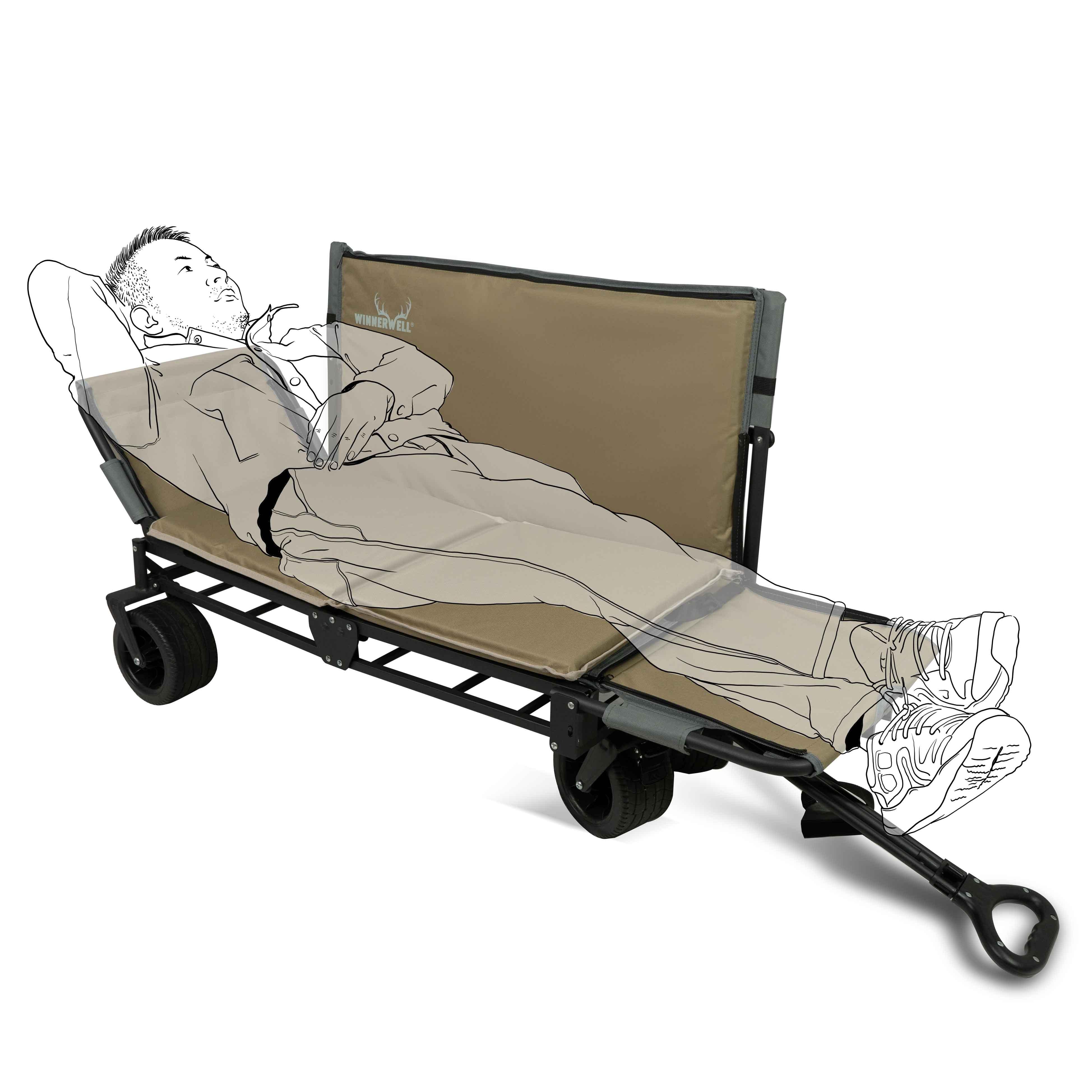 camping wagon as a bed for rest