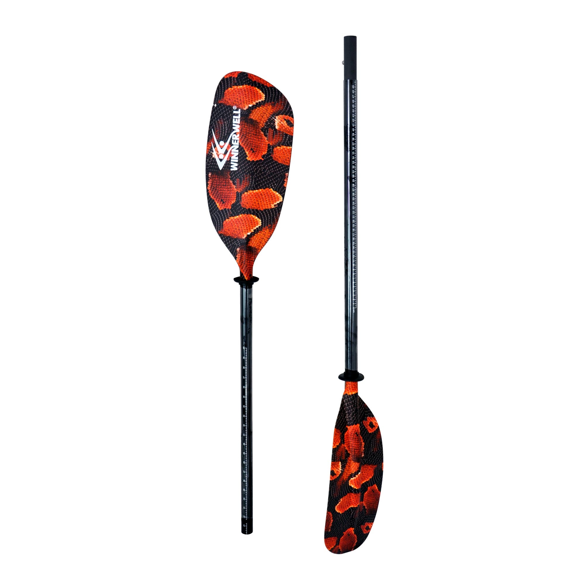 Winnerwell® Angler Pro BMNS Kayak Paddle Fiberglass Shaft & Nylon Blade Red Boa