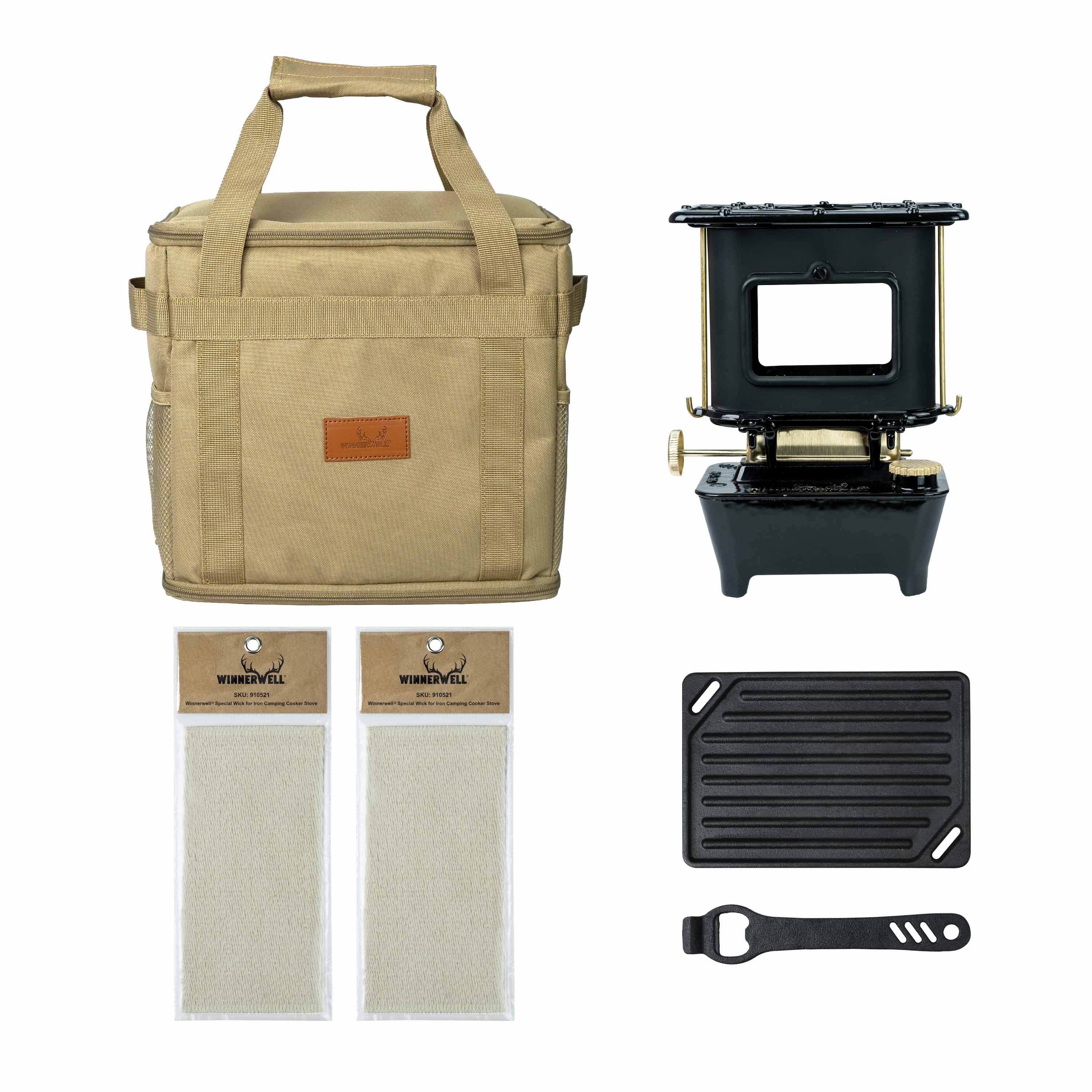 Winnerwell® Iron Camping Stove Package | Retro Stove Set with Extras