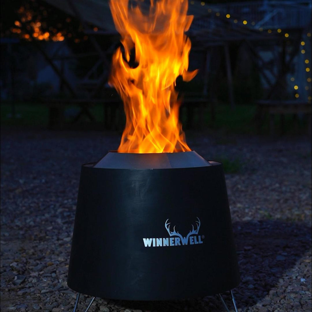 Winnerwell Tornado Smokeless Fire Pit Portable Backyard Camping Fire Pit