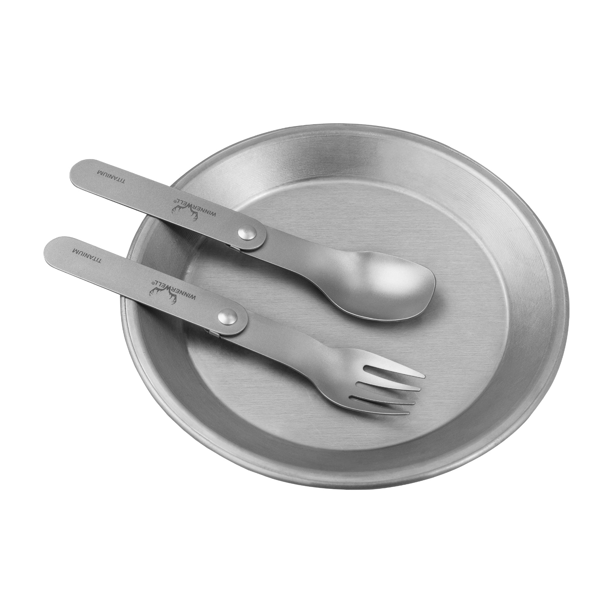 Winnerwell® Titanium Folding Fork & Spoon Set