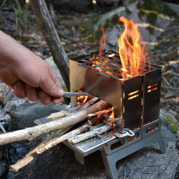 Winnerwell® Backpack Stove | Ultralight Fold-Flat Stove for